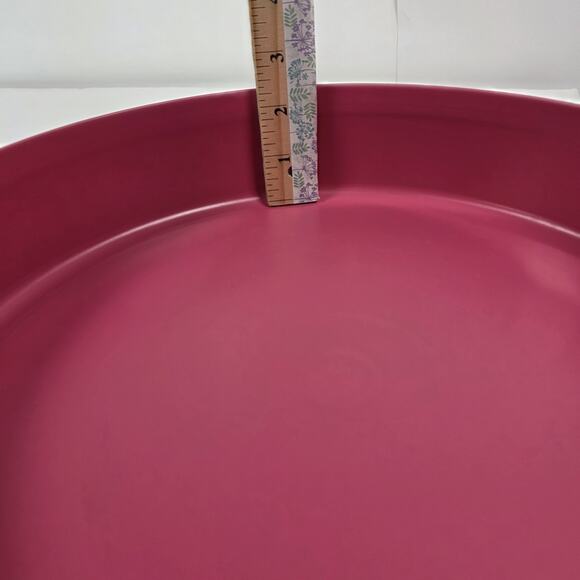 Tupperware 242-5 12" Pink Round Pie/ Cupcake/Cookie Container W/Lid 224-16 - Picture 6 of 8